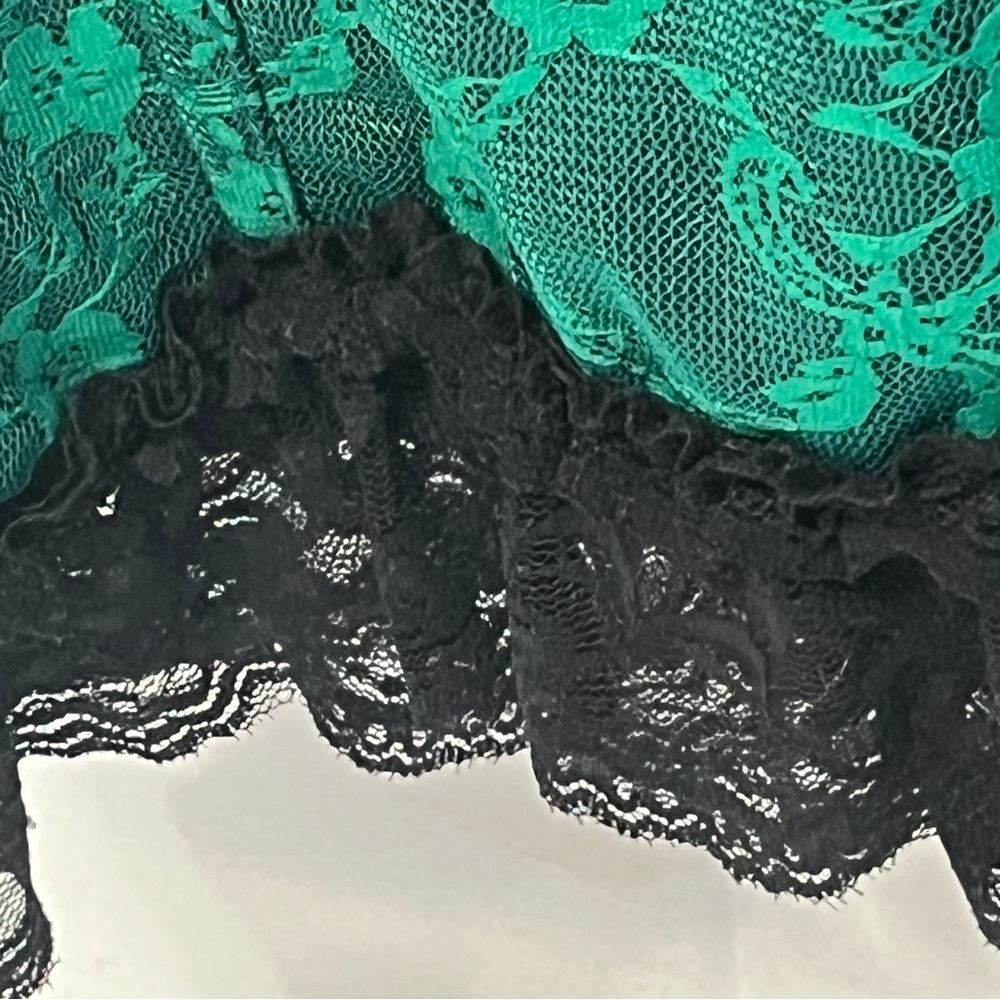NWT Just Sexy Green and Black Lace Bustier - Picture 9 of 15